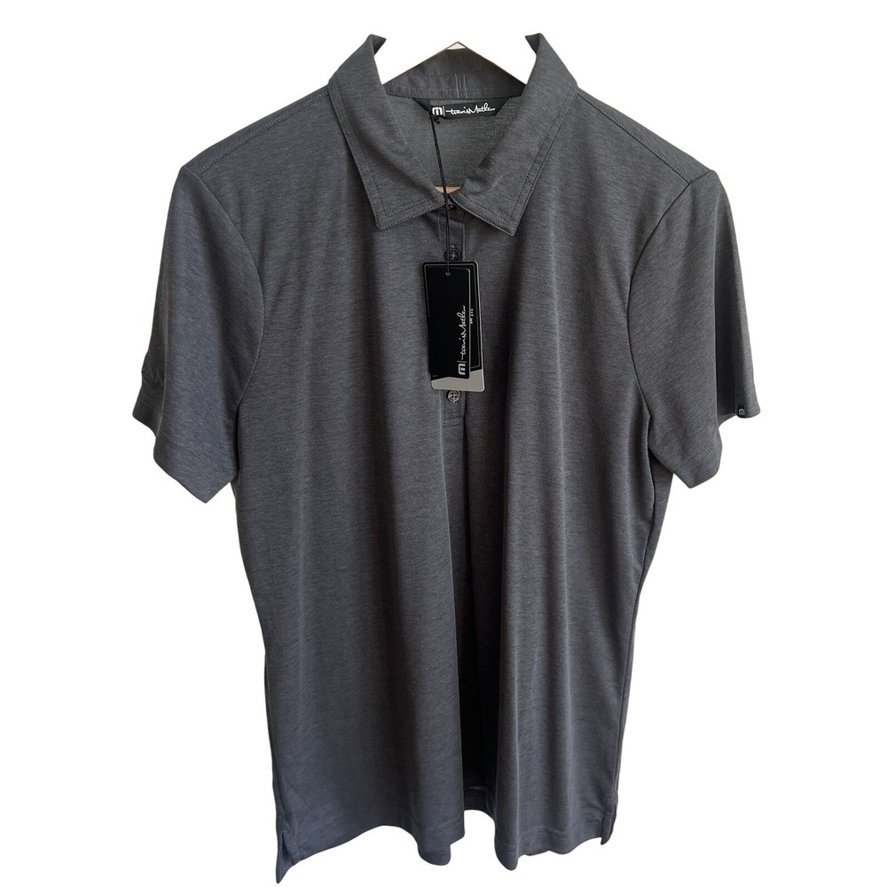 Travis Mathew Oceanside Heather Gray Golf Polo Shirt Women's XL Pickleball NWT